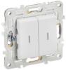 Выключатель 2-клавишный IEK Skandy SK-V20-1-10-K01 арктический белый