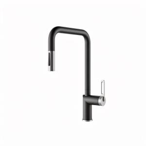 Смеситель для кухни Granula GR-8173 турмалин, с выдвижным изливом