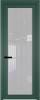 Межкомнатная дверь Profil Doors 1 AGP цвет профиля Зеленый воск, стекло безопасное 6 мм страйп 800x2000