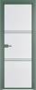 Межкомнатная дверь Profil Doors 3 AX цвет профиля Зеленый воск, стекло безопасное 6 мм мору белый 800x2000