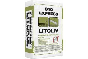 Наливной пол Litokol Litoliv S10 Express финишный самовыравнивающийся серый 20 кг
