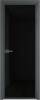 Межкомнатная дверь Profil Doors 1 AX цвет профиля Серая ночь, стекло безопасное 6 мм черный триплекс 600x2000