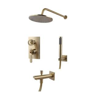 Душевой комплект Bronze de Luxe 1760's Loft 6630CG золотой матовый