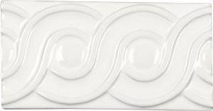 Бордюр Adex Neri ADNE4113 Relieve Clasico Blanco Z 7.5x15