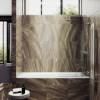 Шторка на ванну MaybahGlass MGV-644-4 40.5x140, поворотная, стекло прозрачное 6 мм, профиль хром глянцевый фото 3