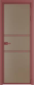 Межкомнатная дверь Profil Doors 2 AX цвет профиля Красный антрацит, стекло безопасное 6 мм монохром капучино 700x2000