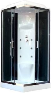 Душевая кабина Royal Bath RB80HP7-BT-CH с низким поддоном, с сиденьем