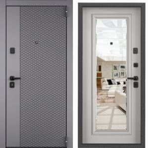 Входная стальная дверь Torex Х7 PRO PP 2477006 ПВХ Гриджио/ПВХ Бьянко 2050x860