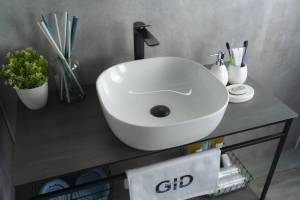 Раковина Gid Geométrico D1301 51180 белая, 42.5x42.5x14.5