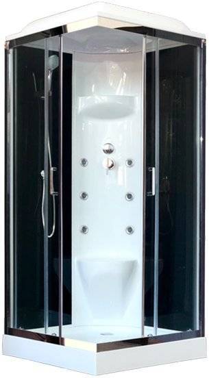 Душевая кабина Royal Bath RB80HP7-BT-CH с низким поддоном, с сиденьем