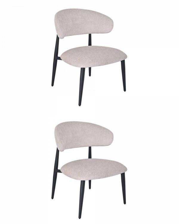 Кресло лаунж Stool Group Ayla DX-2718 FINE-151 X2 Серый 2 шт.
