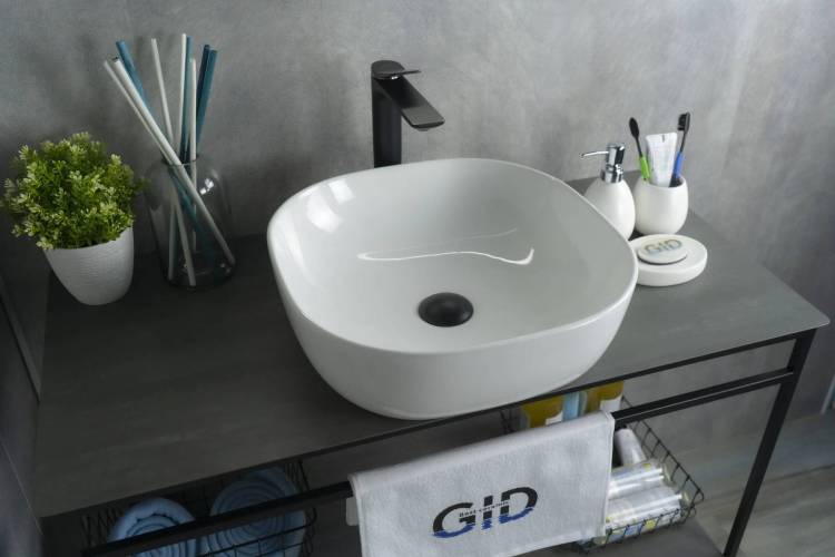 Раковина Gid Geométrico D1301 51180 белая, 42.5x42.5x14.5