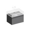 Тумба под раковину Kerama Marazzi Logica LOG.70.2\ST стальной серый, 70 см