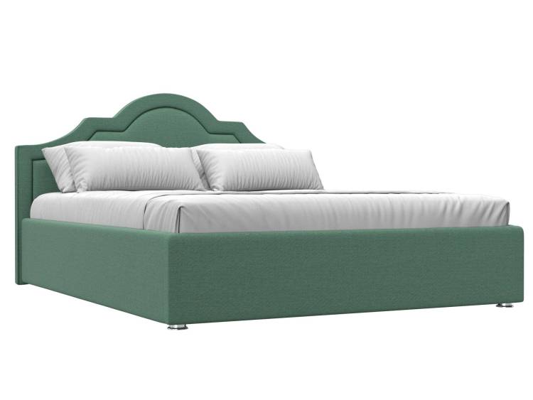 Интерьерная кровать Лига Диванов Афина 123578 амур зеленый, рогожка 160x200