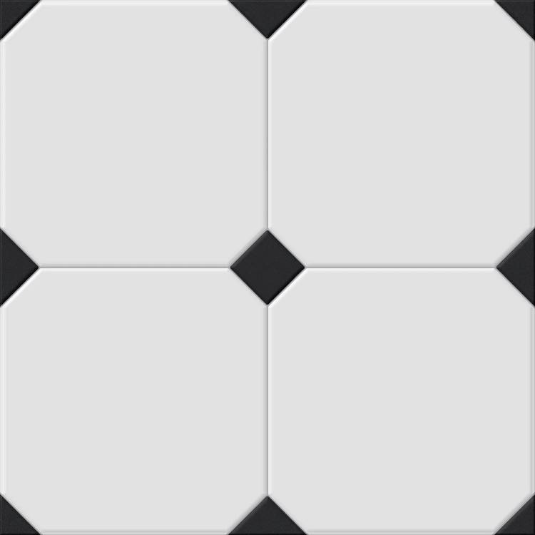 Керамогранит El Molino Betera Black-White R 33.3x33.3