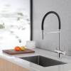 Смеситель для кухни Abber Wasser Kreis AF81141SP с подключением фильтра и выдвижной лейкой, сатин фото 2