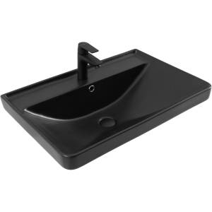 Раковина Aquanet Ирис 329248 70 см, черная матовая