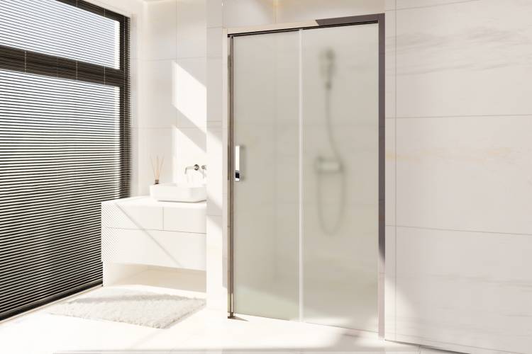 Душевая дверь в нишу Royal Bath Accord RB135HS-C-CH профиль хром, стекло матовое, 135x200