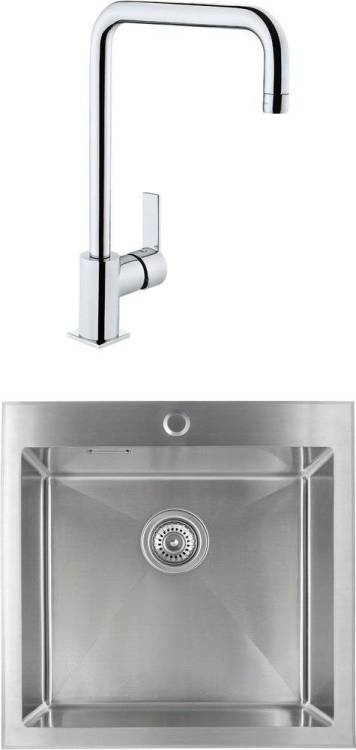 Комплект  Мойка кухонная Kaiser KSM-5151 + Смеситель VitrA Flo S A42103EXP для кухонной мойки