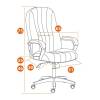 Кресло компьютерное Tetchair СН888 LT (22) 19393 флок, синий фото 18