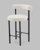 Стул полубарный Stool Group Флорео vd-plb-floreo-fl-milk молочный, букле фото 7