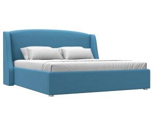 Интерьерная кровать Лига Диванов Лотос 123625 амур голубой, рогожка 180x200
