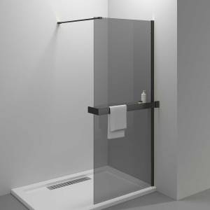 Душевая перегородка Vincea Walk-In HR VSW-4HR900CGB 900x2000, профиль черный, стекло тонированное