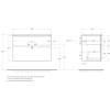 Тумба под раковину Belbagno Etna H-60 ETNA-H60-900-2C-SO-RN-P 90x45x60 Rovere Nature подвесная с двумя выкатными ящиками, с доводчиками фото 10