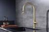 Смеситель для кухни Paulmark Galant Ga213077-LG с выдвижным изливом, светлое золото фото 4