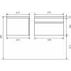 Тумба с раковиной Uperwood Eva 3930313469 подвесная, выдвижной ящик, крафт табачный, 60 см фото 10