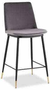 Стул барный Stool Group Мелисса FDC9055C DARK GREY FUT-81 велюр темно-серый