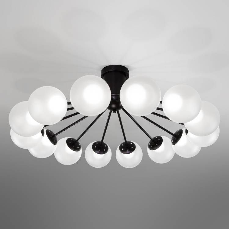 Большая подвесная светодиодная люстра Eurosvet Vinter 201057 LED черный