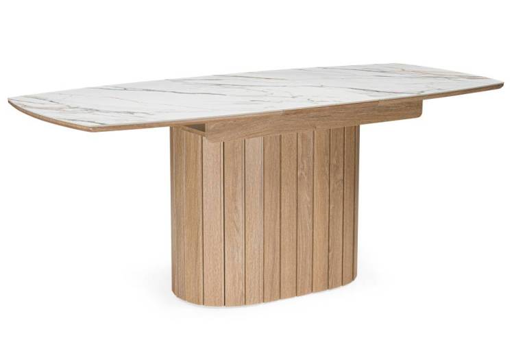 Керамический стол Notta Люмен 664915 gilt white / дуб американский