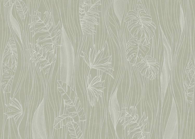 Бесшовные Eco обои Ortograf Artline 34517 Линии и цветы Холст ОЕ-Х