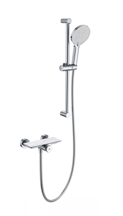 Смеситель для душа Wonzon & Woghand WW-B2052-A-CR с гарнитуром, хром