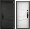 Входная стальная дверь Torex CYBER PRO PP 3930516 ПВХ Черная шагрень/ПВХ Бьянко 2000x880