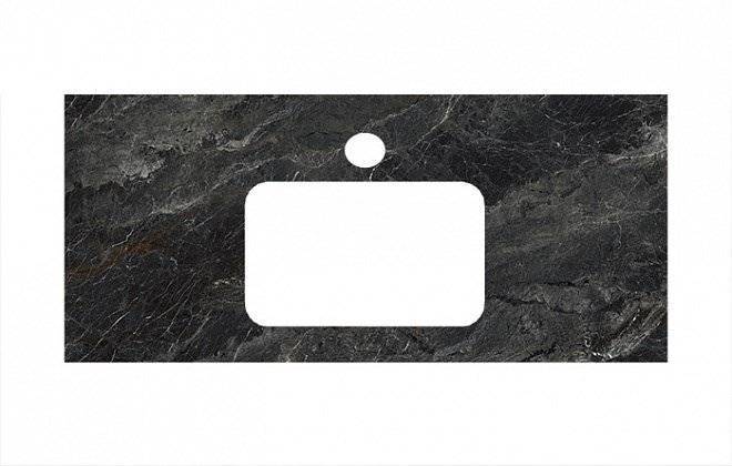 Столешница Kerama Marazzi Plaza 100 Риальто Темный Серый лаппатированный для раковин, встраиваемых сверху