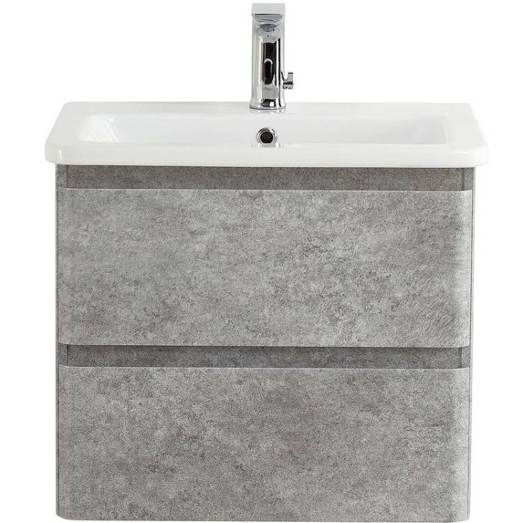 Тумба под раковину Belbagno Albano-Cer ALBANO-CER-600-2C-SO-CVG 57x44x50 Cemento Verona Grigio подвесная с двумя выкатными ящиками