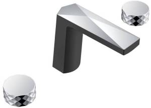 Смеситель для раковины Boheme Venturo 150-BCR-DIAMOND Черный, Хром