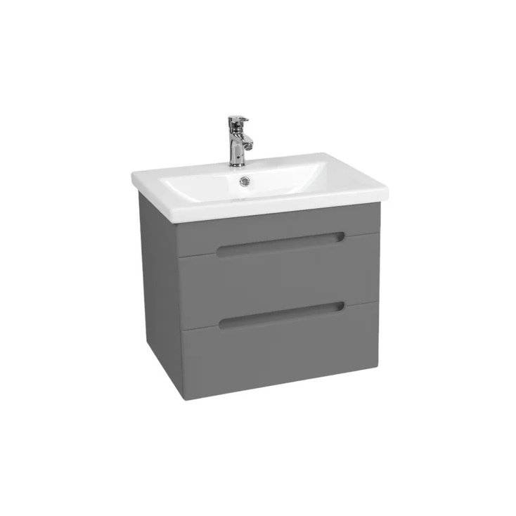 Тумба с раковиной Viant Марсель VMAR50COG-T2YP 380x460x500 2 ящика подвесная графит