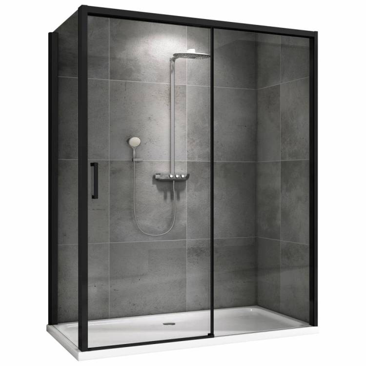 Душевой уголок Abber Komfort AG93150B-S92B 90x200x150, профиль Черный