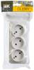 Розетка 3-местная IEK Glory ERH30-K01-10 белый фото 2