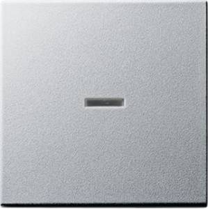 Лицевая панель Gira System 55 выключателя одноклавишного с подсветкой алюминий 029026