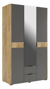 Шкаф платяной Mebelson Адам MSA-05.2564 дуб крафт золотой/графит