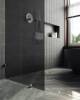 Душевая перегородка MaybahGlass MGD-271-4 79x195, стекло графит матовый 8 мм, профиль хром глянцевый фото 4