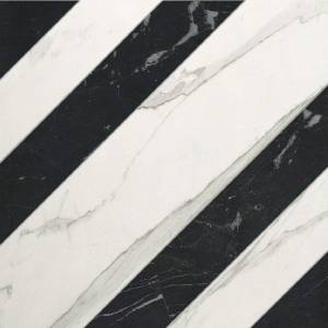 Декор FAP Ceramiche Roma fLZJ Righe Statuario Grafite Matt 60x60
