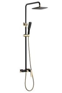 Душевая стойка Boheme Venturo 388-B черный, золото