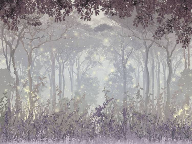 Бесшовные Eco обои Ortograf Flora 31294 Glade of fireflies Ворс+ ОЕ+
