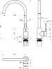 Комплект Paulmark Leer PM104249-BL черный + Смеситель Paulmark Holstein Ho212063-BLCR для кухонной мойки фото 5