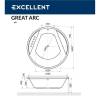 Акриловая ванна Excellent Great Arc 160 "SMART" (бронза) фото 3